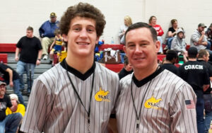 Family business: Father and son Vitale work together as wrestling referees